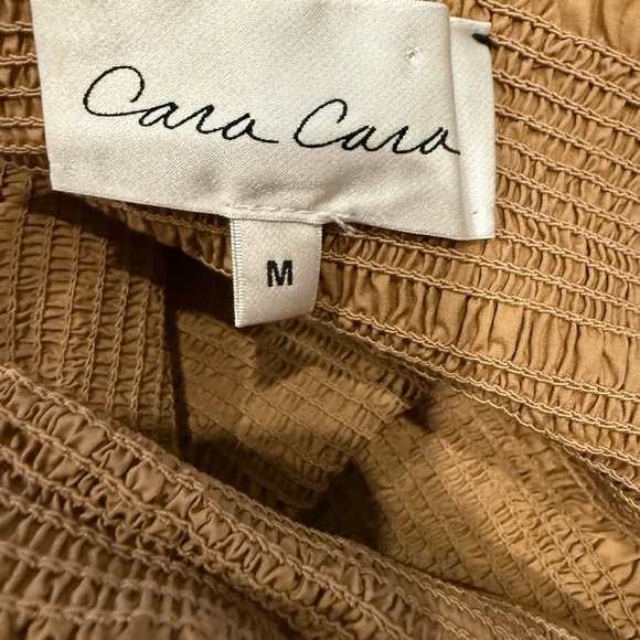 Cara Cara Beige Ruffle Midi Dress Ruby Khaki Mix Flutter Sleeve Dress med - Picture 4 of 6